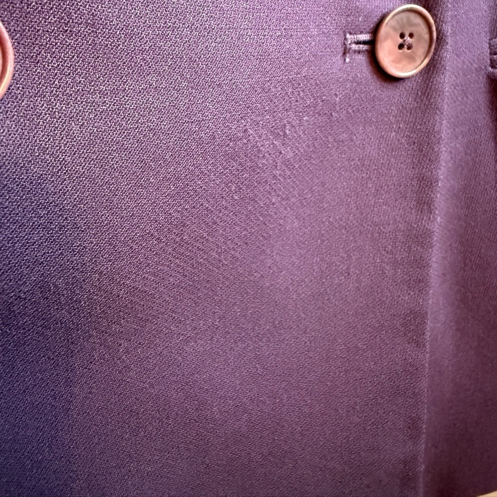 Vintage Eddie Bauer Deep Purple Women's Double-Breasted Blazer 100% Wool Size 10 - Picture 8 of 15